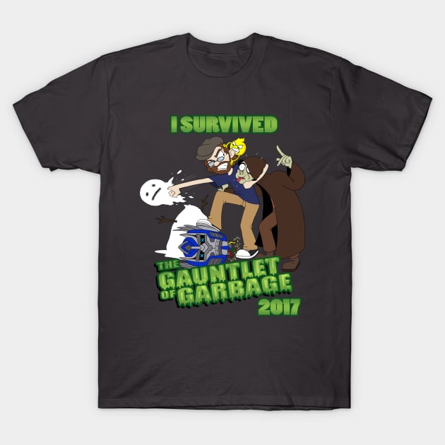 I Survived the Gauntlet of Garbage 2017 T-Shirt by ProfessorThorgi